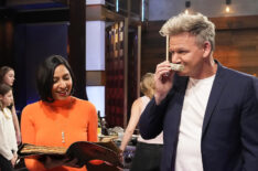 Guest Priya Krishna and host/judge Gordon Ramsay in the “Millennials Auditions” season premiere episode of 'MasterChef: Generations'