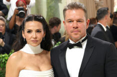 Luciana Damon and Matt Damon attend The 2024 Met Gala Celebrating 'Sleeping Beauties: Reawakening Fashion' at The Metropolitan Museum of Art on May 06, 2024 in New York City