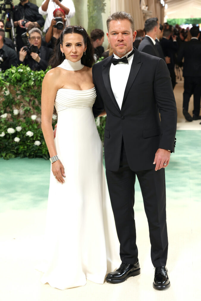 Luciana Damon and Matt Damon attend The 2024 Met Gala Celebrating 