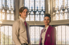 Damian Hardung and Harriet Herbig-Matten as James and Ruby in 'Maxton Hall -- The World Between Us'