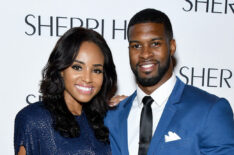 Meagan Tandy and Branden Wellington attend the Sherri Hill Spring 2019 NYFW - Backstage at Gotham Hall on September 7, 2018 in New York City.