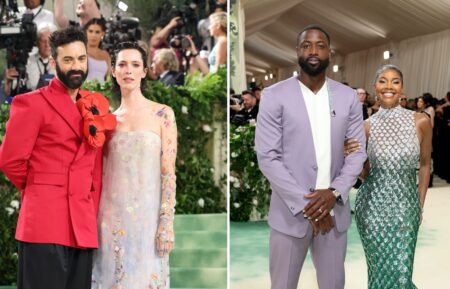 Morgan Spector and Rebecca Hall at the Met Gala; Dwyane Wade and Gabrielle Union at the Met Gala
