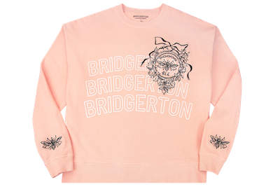 Bridgerton x Girl Knew York sudadera rosa