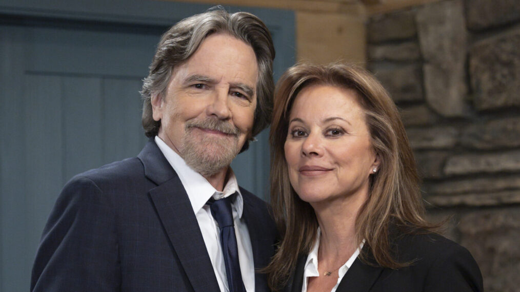 Lane Davies and Nancy Lee Grahn on 'General Hospital'