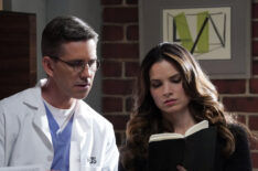 Brian Dietzen as Jimmy Palmer and Katrina Law as NCIS Special Agent Jessica Knight in 'NCIS'