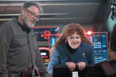 Director Jonathan Frakes and Mary Wiseman as Tilly in 'Star Trek: Discovery' Season 5 Episode 9 'Lagrange Point'