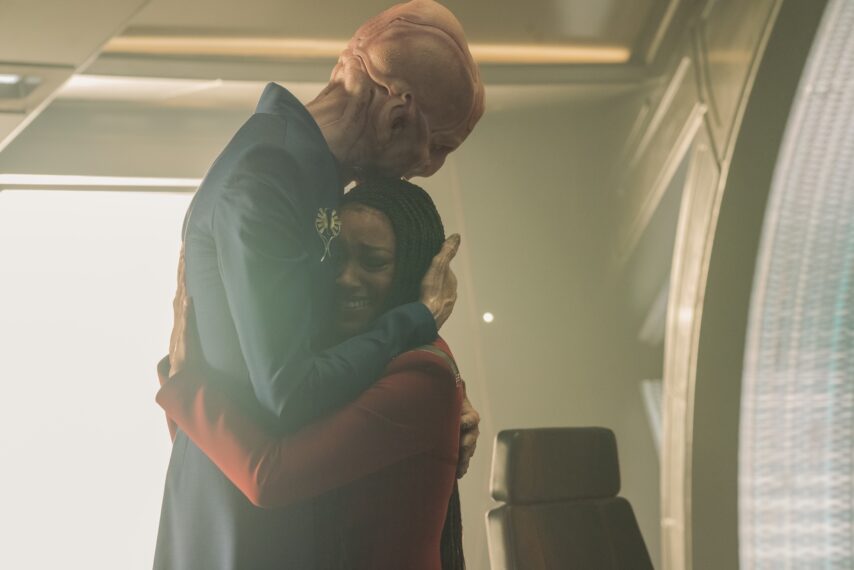 Doug Jones as Saru and Sonequa Martin-Green as Burnham in the 'Star Trek: Discovery' Series Finale "Life, Itself"