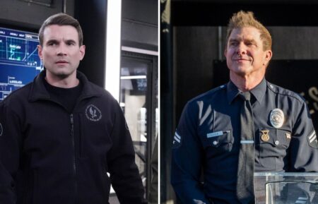 Alex Russell as Street and Kenny Johnson as Luca in 'S.W.A.T.' Season 7