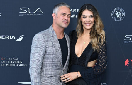 Taylor Kinney and Ashley Cruger attend the opening ceremony during the 61st Monte Carlo TV Festival on June 17, 2022 in Monte-Carlo, Monaco.
