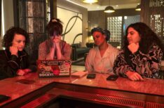 Carla Gugino, Melissa Benoist, Christina Elmore, and Natasha Behnam in 'The Girls on the Bus'
