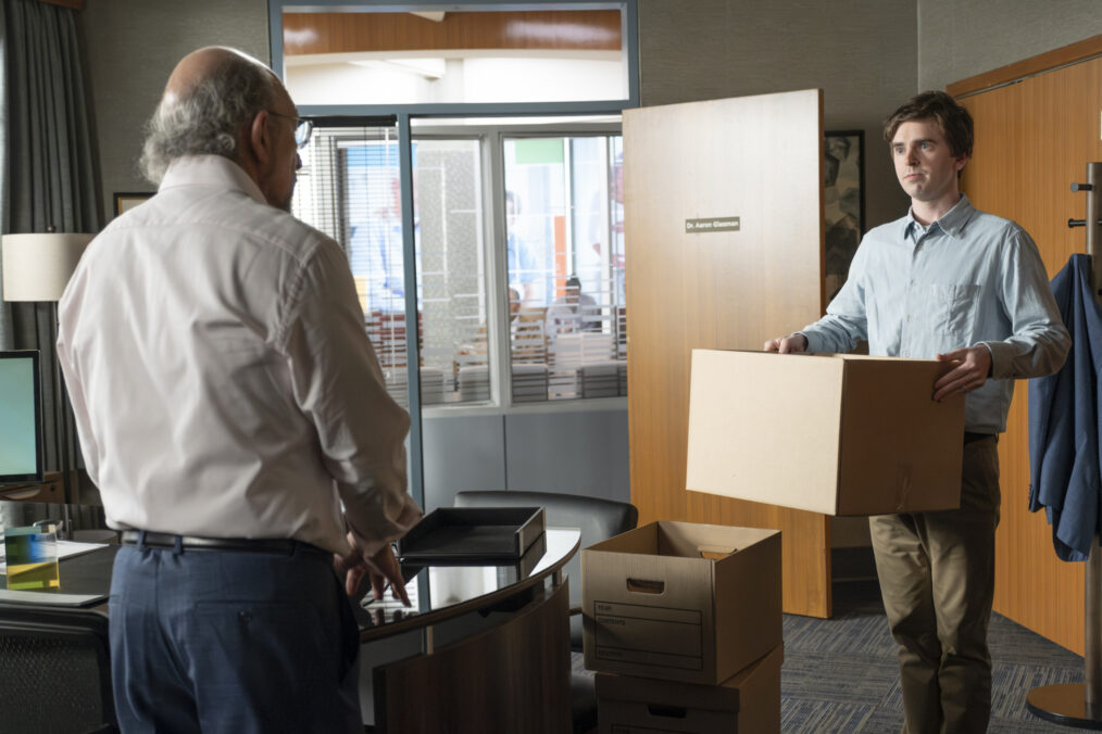 Richard Schiff as Glassman, Freddie Highmore as Shaun in 'The Good Doctor' series finale - 'Goodbye'