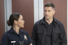Melissa O'Neil as Lucy and Eric Winter as Tim in 'The Rookie' Season 6 Episode 9 'The Squeeze'