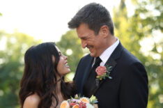 Jenna Dewan as Bailey Nune and Nathan Fillion as John Nolan in 'The Rookie'