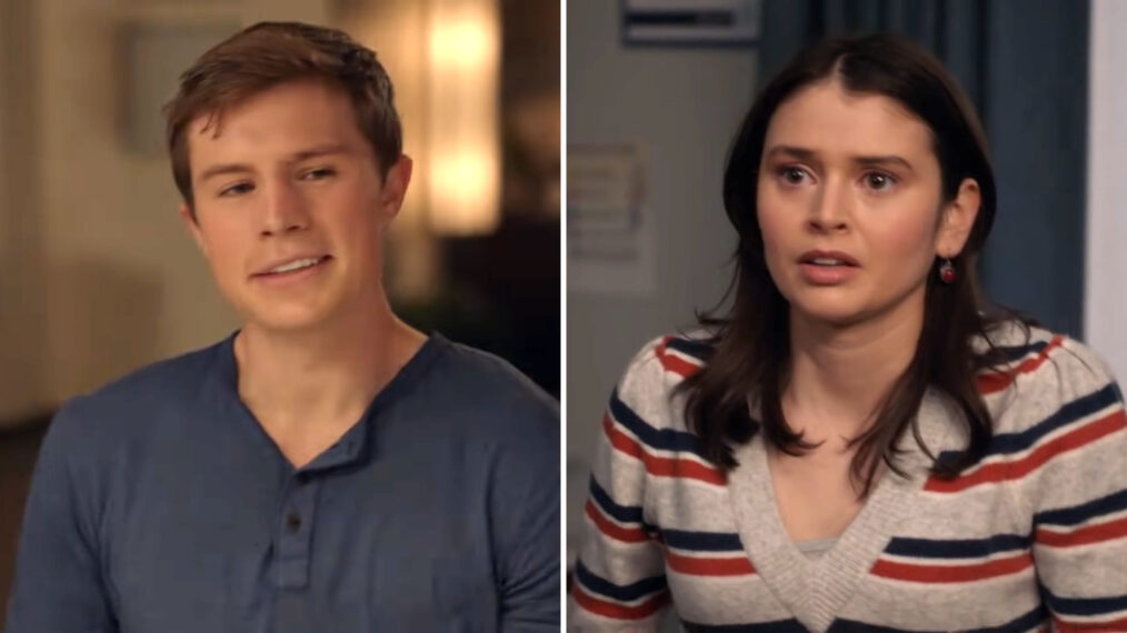 Zayne Emory as Henry Nolan and Madeleine Coghlan as Abigail in 'The Rookie'