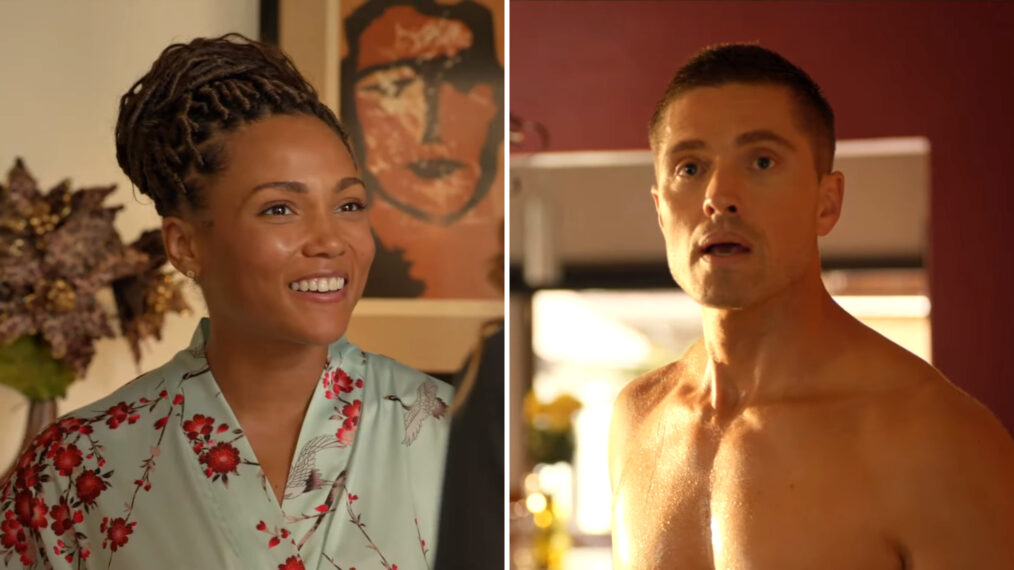 Jasmine Mathews as Rachel Hall and Eric Winter as Tim Bradford in 'The Rookie'