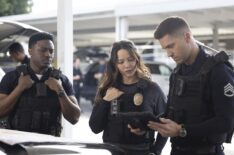 Tru Valentino, Melissa O'Neil, and Eric Winter in 'The Rookie' Season 6 Finale 'Escape Plan'