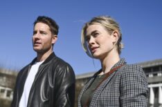 Justin Hartley as Colter Shaw and Melissa Roxburgh as Dr. Dory Shaw in 'Tracker' - Season 1, Episode 11 - 'Beyond the Campus Walls'
