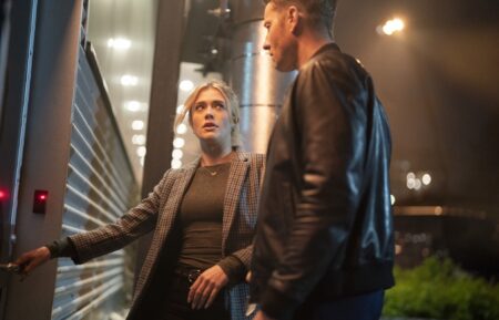 Melissa Roxburgh as Dr. Dory Shaw and Justin Hartley as Colter Shaw in 'Tracker' Season 1 Episode 11 