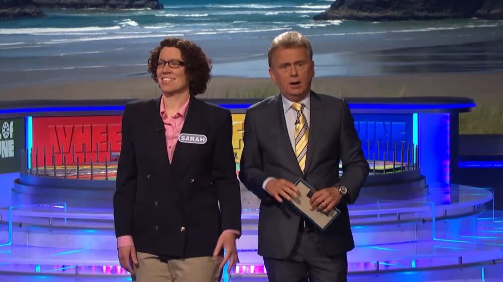 Sarah Manchester on Wheel of Fortune with Pat Sajak