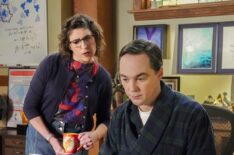 Mayim Bialik and Jim Parsons in 'Young Sheldon's series finale