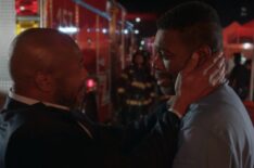 Rockmond Dunbar as Michael and La Monde Byrd as David in '9-1-1'