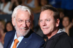 Donald Sutherland and Kiefer Sutherland arrive at the 'Forsaken' premiere during 2015 Toronto International Film Festival