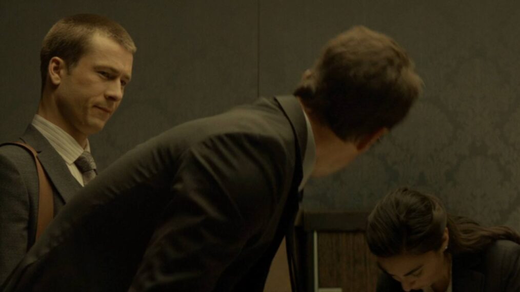 Glen Powell in Misconduct movie