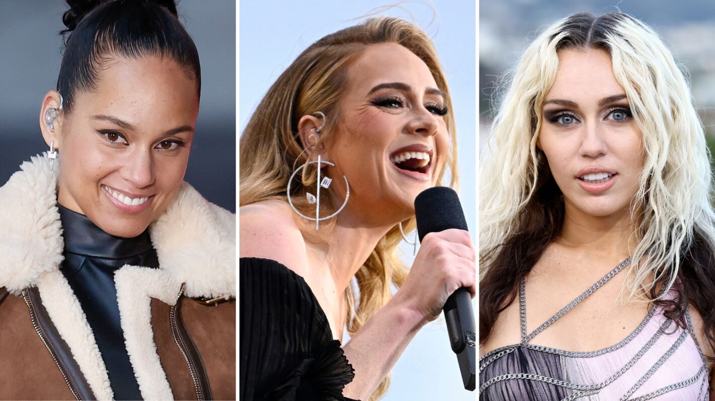 Alicia Keys, Adele, and Miley Cyrus
