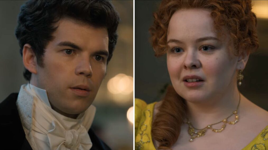 Luke Newton and Nicola Coughlan in Season 1 Episode 8 of 'Bridgerton'