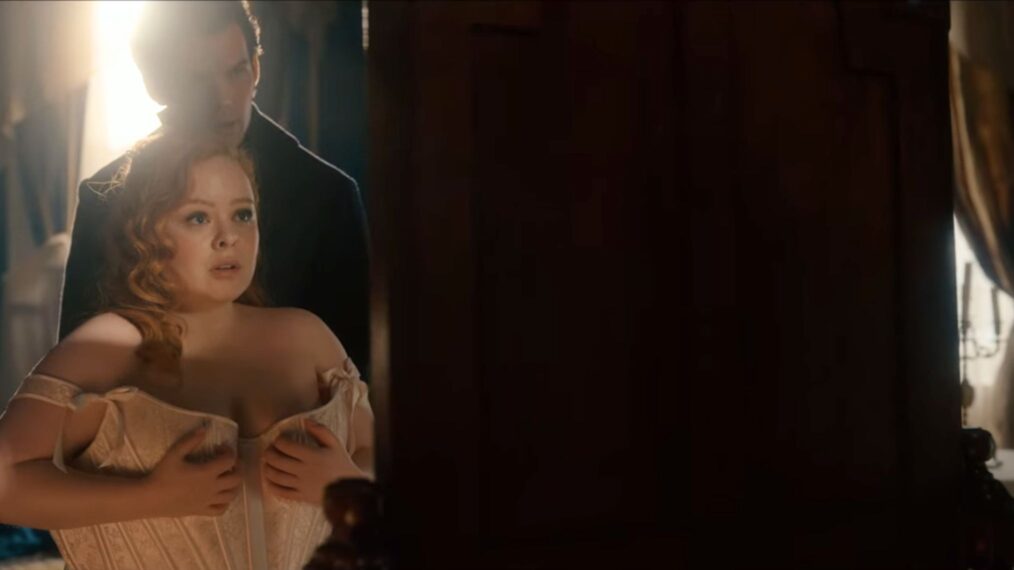 Nicola Coughlan and Luke Newton in 'Bridgerton' Season 3 Episode 5