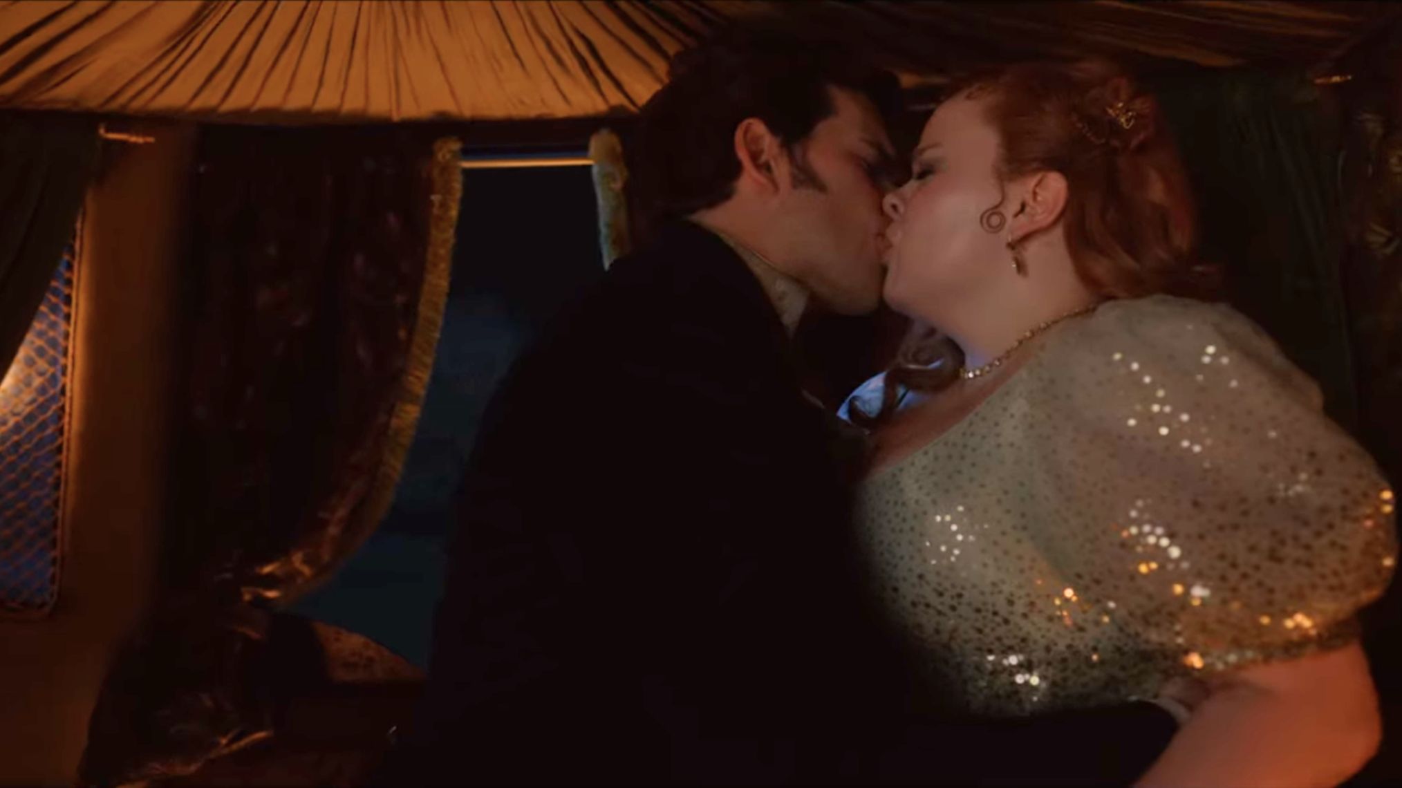 Nicola Coughlan and Luke Newton in 'Bridgerton' Season 3 Episode 4