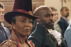 Adjoa Andoh as Lady Agatha Danbury, Daniel Francis as Lord Anderson in 'Bridgerton' Season 3 Part 2