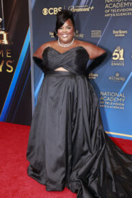 Danielle Pinnock on the red carpet at 51st Annual Daytime Emmys