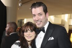 Zooey Deschanel and Jonathan Scott at the Daytime Emmys 2024