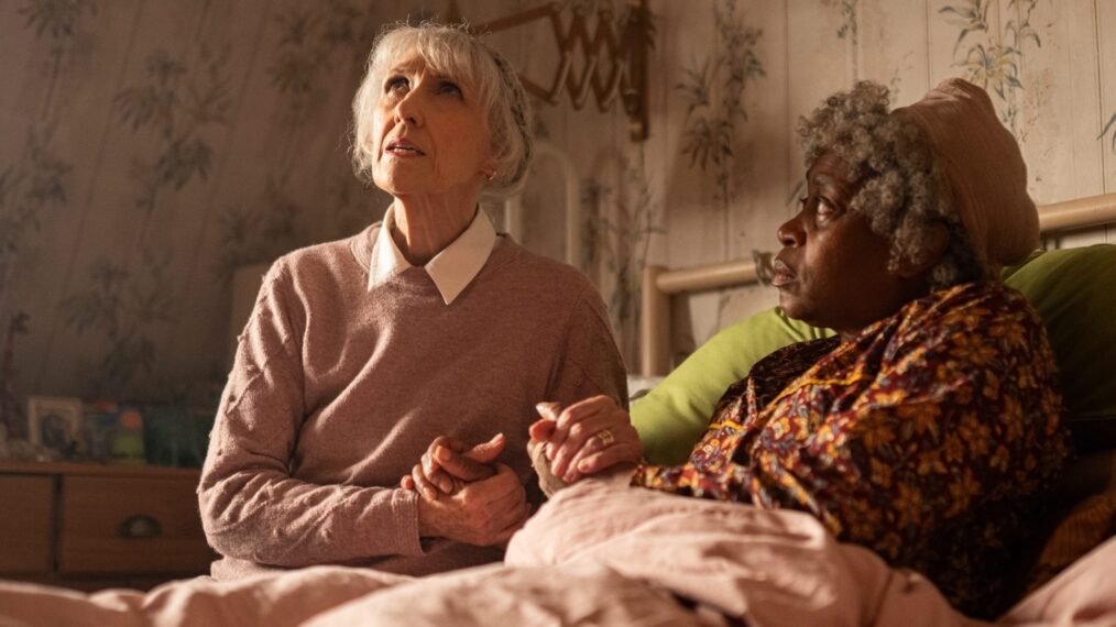 Anita Dobson as Mrs. Flood and Angela Wynter as Cherry in 'Doctor Who' Season 1 Finale 