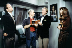 Kelsey Grammer, Dan Butler, Edward Hibbert, Peri Gilpin in 'Frasier'