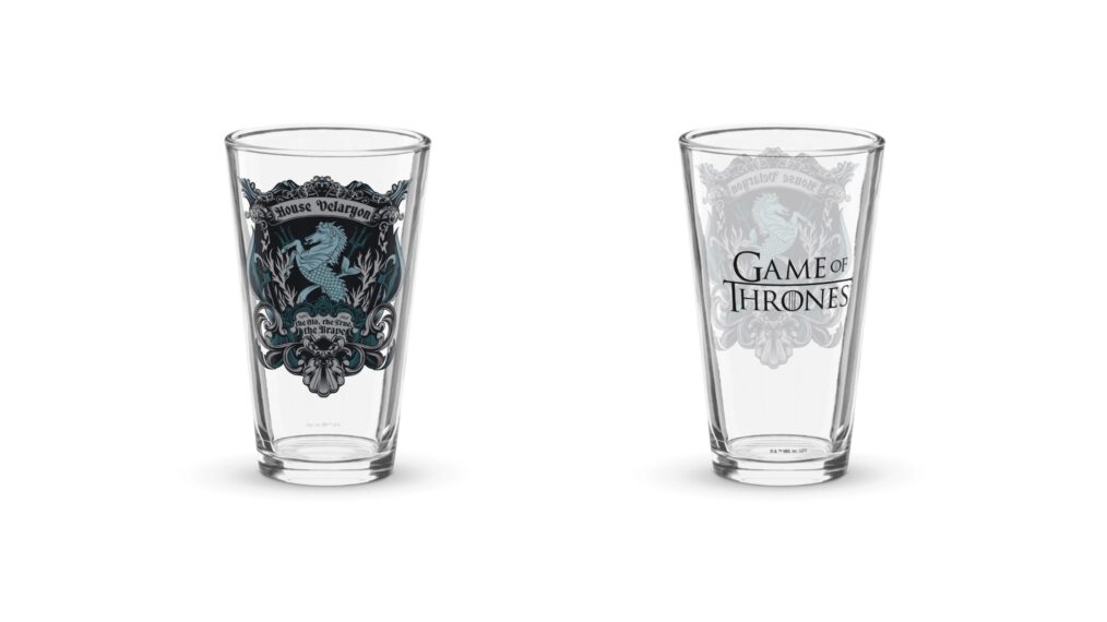 'House of the Dragon' House Velaryon 16 oz. pint glass