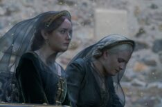 Olivia Cooke as Alicent, Phia Saban as Helaena in 'House of the Dragon' Season 2 Episode 2