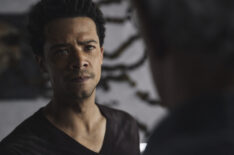Jacob Anderson as Louis and Eric Bogosian as Daniel in the 'Interview With the Vampire' Season 2 finale