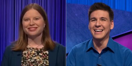 Adriana Harmeyer and James Holzhauer on 'Jeopardy!'