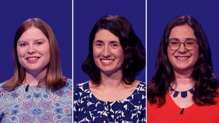 Adriana Harmeyer, Susan Ayoob, and Kaitlin Tarr from 'Jeopardy!'