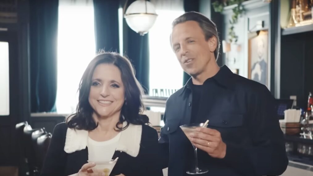 Julia Louis Dreyfus and Seth Meyers