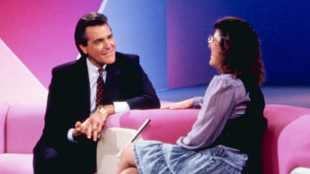 Host Chuck Woolery, contestant on 'Love Connection'