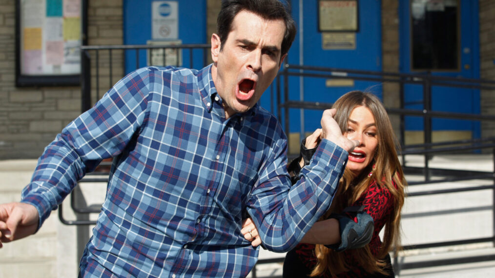 Ty Burrell as Phil and Sofia Vergara as Gloria in 'Modern Family'