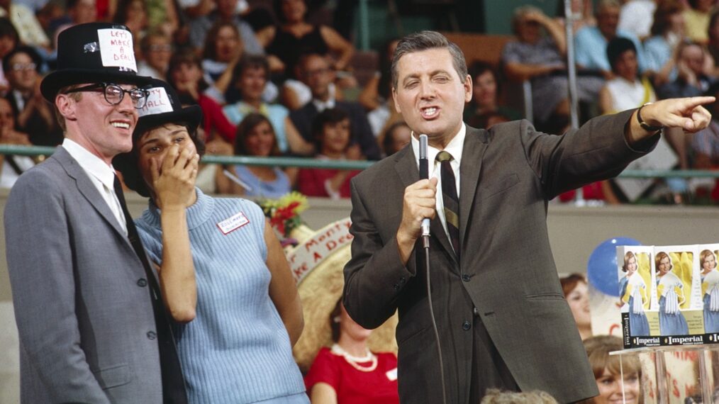 Monty Hall hosts 'Let's Make a Deal' in 1965