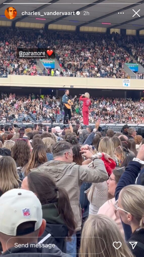 Charles Vandervaart at Taylor Swift's The Eras Tour