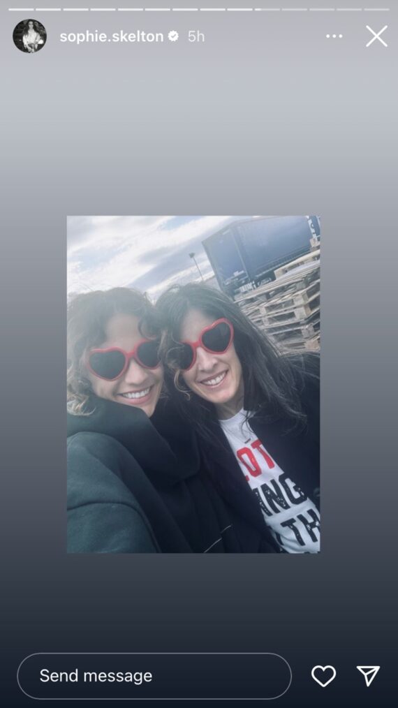 Sophie Skelton and Maril Davis at Taylor Swift's The Eras Tour
