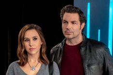 Lacey Chabert and Brennan Elliott in 'Crossword Mysteries: Riddle Me Dead'
