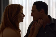 Sarah Rafferty and Sasha Roiz in 'Suits' Season 8
