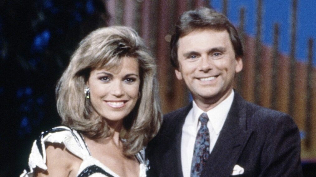 Vanna White and Pat Sajak on 'Wheel of Fortune' in the 1980s